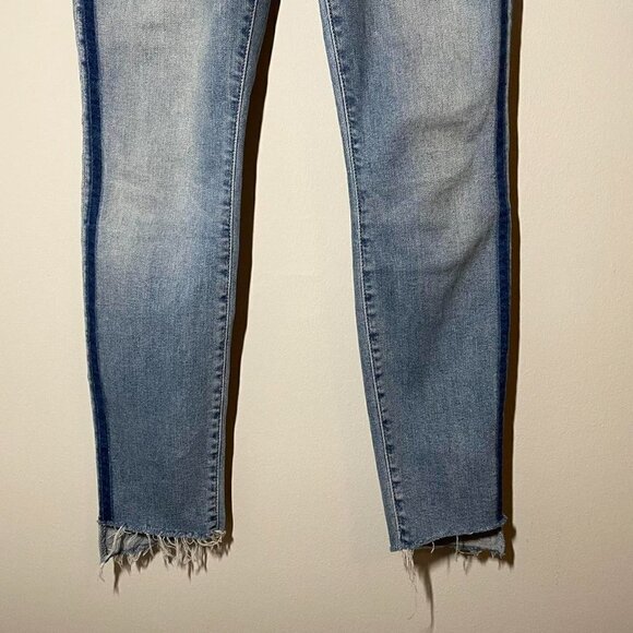 Mother Denim The Stunner Zip Ankle Step Fray Jean in Light Kitty Racer size 26 - Picture 7 of 14